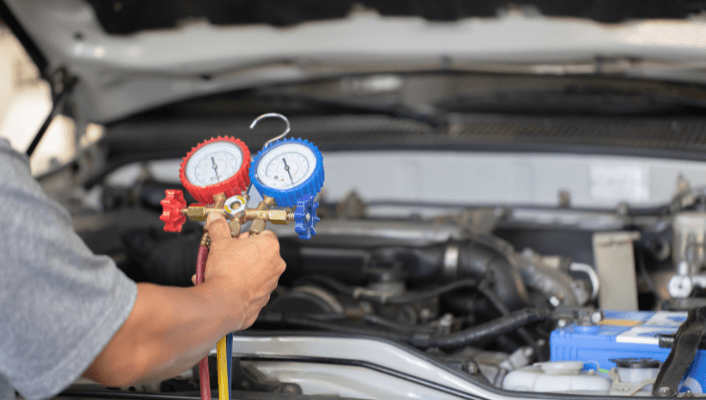 Oil changing at auto repair shop New york